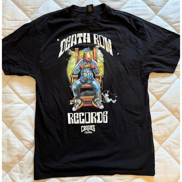 Crooks & Castles Death Row Records x Snoop Dogg T-Shirt Size L - Picture 2 of 3